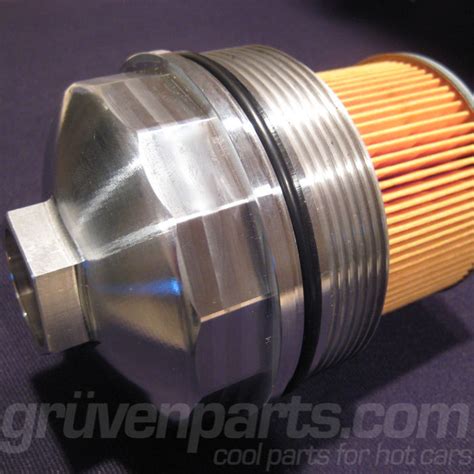 grueve parts metal oil filter housing|upgraded aluminum oil filter adapter.